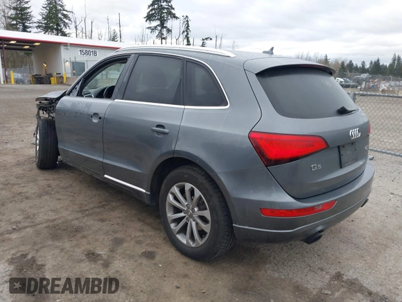 2013 Audi Q5 Premium with VIN WA1CFAFP7DA010721, listed as a IAAI auction lot 41703362 with 96,909 mi miles. Bid and sale history available at carsss.com. Image 3.