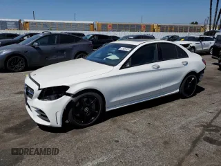2019 Mercedes-Benz C 300 with VIN 55SWF8DB9KU313733, listed as a Copart auction lot 57355745 with 42,301 mi miles and Salvage title. Bid and sale history available at DreamBid. Image 1.