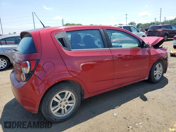 2013 Chevrolet Sonic LT with VIN 1G1JC6SB7D4187709, listed as a Copart auction lot 63645244 with 0 mi miles and Non Repairable. Bid and sale history available at carsss.com. Image 3.