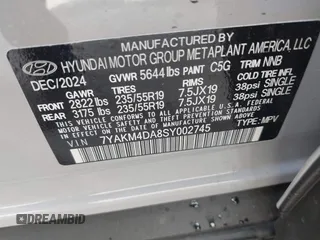 2025 Hyundai Ioniq 5 z VIN 7YAKM4DA8SY002745, wystawiony jako IAAI lot #42135641 z przebiegiem 686 mil mil oraz . Historia ofert i sprzedaży dostępna na DreamBid. Obrazek 9.