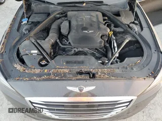 2017 Genesis G80 3.8L with VIN KMHGN4JE2HU177957, listed as a Copart auction lot 75120824 with 0 mi miles and Salvage Title. Bid and sale history available at carsss.com. Image 11.