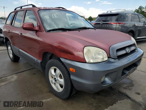 2005 Hyundai Santa Fe GLS with VIN KM8SC73DX5U878943, listed as a Copart auction lot 61337024 with 127,857 mi miles and Salvage Title. Bid and sale history available at carsss.com. Image 4.
