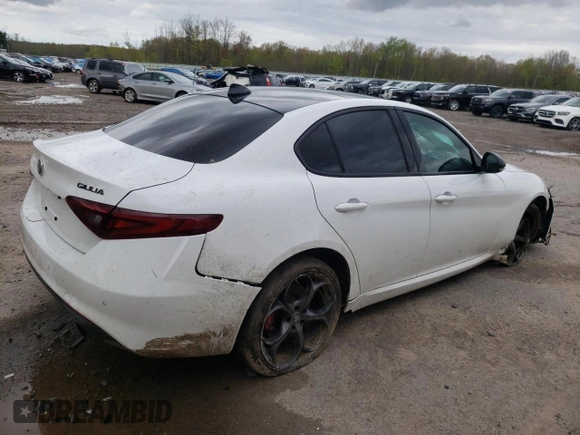 2019 Alfa Romeo Giulia Ti Sport with VIN ZARFANBN9K7622450, listed as a Copart auction lot 50780443 with 0 mi miles. Bid and sale history available at carsss.com. Image 3.