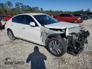 2021 Infiniti Q50 Pure with VIN JN1EV7AP6MM701378, listed as a Copart auction lot 43383655 with 87,293 mi miles and Salvage title. Bid and sale history available at DreamBid. Image 4.
