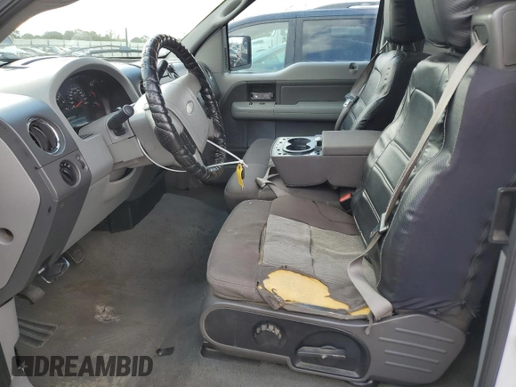 2005 Ford F-150 XLT with VIN 1FTPX12595NA67280, listed as a Copart auction lot 56922545 with 237,318 mi miles and Salvage title. Bid and sale history available at DreamBid. Image 7.