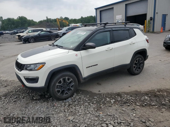 2019 Jeep Compass Trailhawk with VIN 3C4NJDDB5KT671613, listed as a Copart auction lot 61023125 with 64,793 mi miles and Salvage title. Bid and sale history available at DreamBid. Image 1.