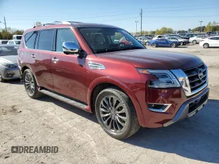 2023 Nissan Armada Platinum z VIN JN8AY2DB8P9830319, wystawiony jako Copart lot #76364214 z przebiegiem 39 534 mil mil oraz Szkoda całkowita • Salvage title. Historia ofert i sprzedaży dostępna na DreamBid. Obrazek 4.