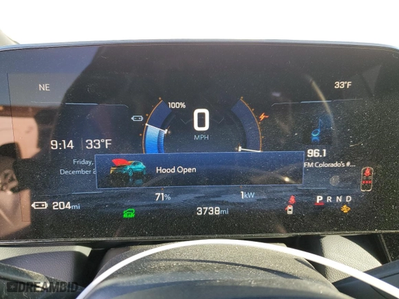 2024 Chevrolet Equinox EV RS with VIN 3GN7DRRR6RS281579, listed as a Copart auction lot 84965704 with 3,738 mi miles and Salvage Title. Bid and sale history available at carsss.com. Image 9.