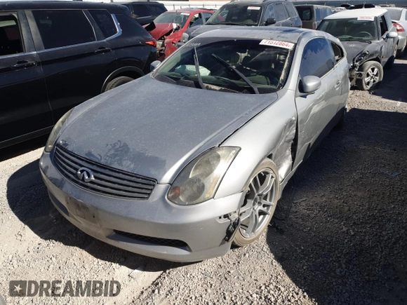 2005 Infiniti G35 Coupe with VIN JNKCV54E25M416163, listed as a Copart auction lot 71512864 with 224,819 mi miles and Non Repairable. Bid and sale history available at carsss.com. Image 1.