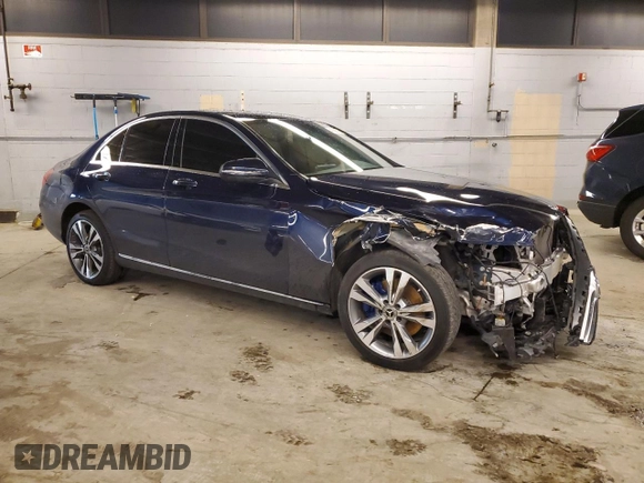 2021 Mercedes-Benz C 300 with VIN W1KWF8EB9MR642810, listed as a Copart auction lot 43569315 with 30,403 mi miles and Salvage title. Bid and sale history available at DreamBid. Image 4.