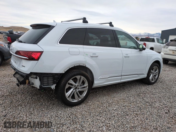 2021 Audi Q7 Premium with VIN WA1AJAF71MD023923, listed as a Copart auction lot 42857925 with 81,346 mi miles and Salvage Title. Bid and sale history available at carsss.com. Image 3.