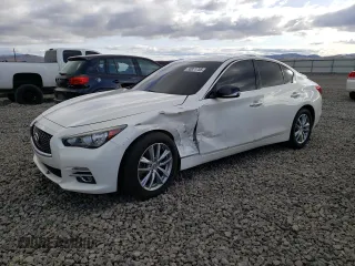 2015 Infiniti Q50 with VIN JN1BV7ARXFM423317, listed as a Copart auction lot 50971755 with 94,930 mi miles and Salvage Title. Bid and sale history available at carsss.com. Image 1.