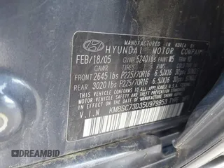 2005 Hyundai Santa Fe GLS с VIN KM8SC73D35U979953, выставлен на аукционе IAAI как лот 42269867 с пробегом 185 528 миль миль и . История ставок и продаж доступна на DreamBid. Изображение 9.