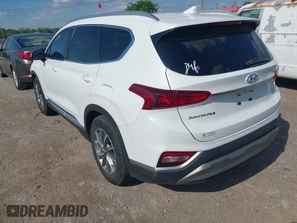 2020 Hyundai Santa Fe SEL with VIN 5NMS3CAD0LH254203, listed as a IAAI auction lot 42119602 with 104,158 mi miles. Bid and sale history available at carsss.com. Image 3.