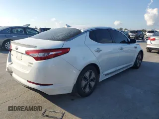 2013 Kia Optima Hybrid LX with VIN KNAGM4ADXD5047621, listed as a Copart auction lot 72852404 with 128,632 mi miles and Non Repairable. Bid and sale history available at carsss.com. Image 3.