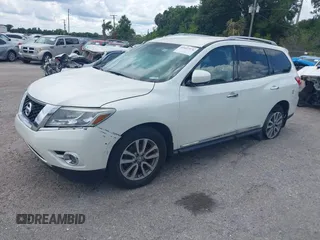 2015 Nissan Pathfinder SV with VIN 5N1AR2MN0FC707145, listed as a IAAI auction lot 41697576 with 104,252 mi miles and . Bid and sale history available at DreamBid. Image 2.
