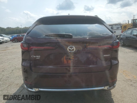 2024 Mazda CX-90 Premium Plus with VIN JM3KKEHD6R1100528, listed as a Copart auction lot 59293835 with 29,241 mi miles and Salvage title. Bid and sale history available at DreamBid. Image 6.