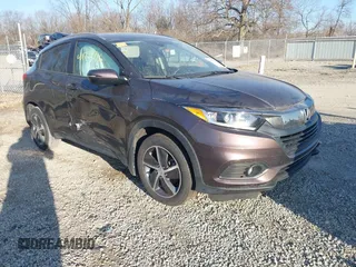 2021 Honda HR-V EX with VIN 3CZRU6H54MM748522, listed as a IAAI auction lot 41757716 with 47,143 mi miles. Bid and sale history available at carsss.com. Image 1.