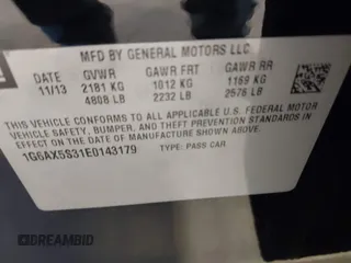 2014 Cadillac CTS Luxury AWD with VIN 1G6AX5S31E0143179, listed as a IAAI auction lot 41421639 with 135,810 mi miles and . Bid and sale history available at DreamBid. Image 9.