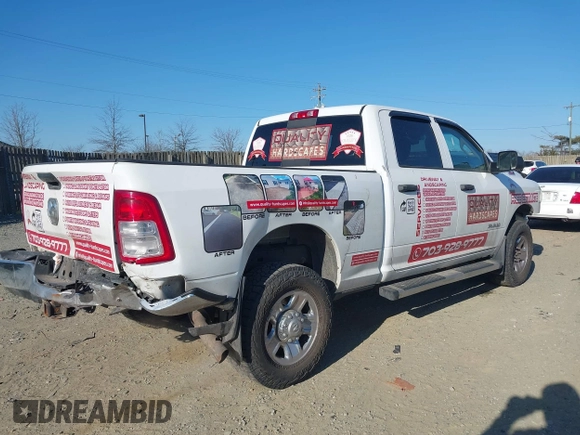 2019 Ram 2500 Tradesman with VIN 3C6UR5CJXKG590738, listed as a IAAI auction lot 41699787 with 134,913 mi miles. Bid and sale history available at carsss.com. Image 4.