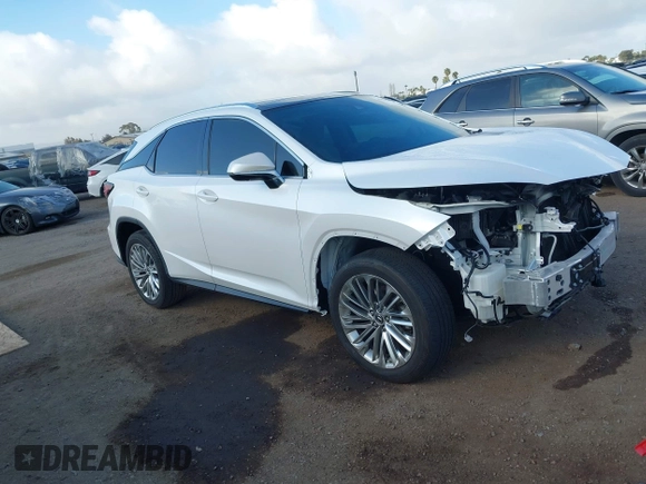 2022 Lexus RX with VIN 2T2JZMAA8NC239507, listed as a IAAI auction lot 41846081 with 17,438 mi miles. Bid and sale history available at carsss.com. Image 1.