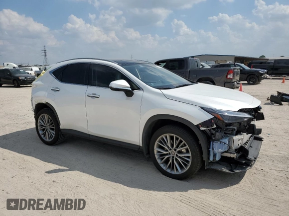 2022 Lexus NX 350h Luxury with VIN JTJHKCEZ9N2005048, listed as a Copart auction lot 71649334 with 23,066 mi miles and Salvage Title. Bid and sale history available at DreamBid. Image 4.