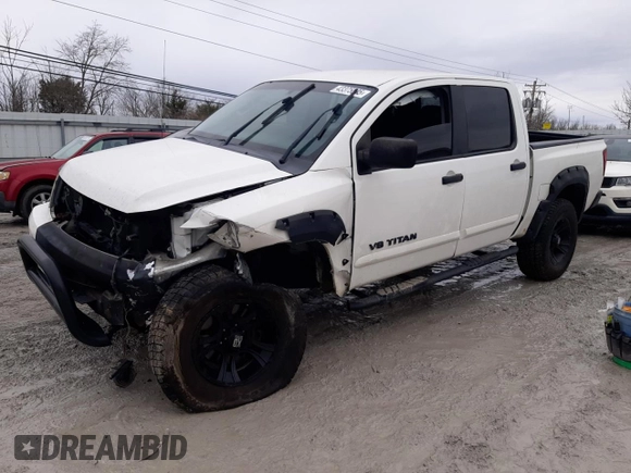 2012 Nissan Titan S with VIN 1N6AA0EJ4CN307050, listed as a Copart auction lot 43375035 with Not Provided miles and Salvage Title. Bid and sale history available at carsss.com. Image 1.