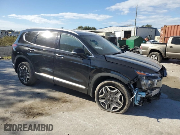 2023 Hyundai Santa Fe Hybrid Limited with VIN 5NMS5DA11PH018770, listed as a Copart auction lot 76145814 with 8,687 mi miles and Non Repairable. Bid and sale history available at carsss.com. Image 4.