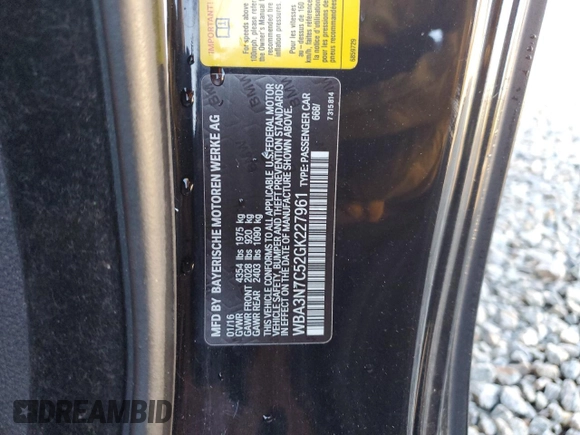 2016 BMW 4 Series 428i z VIN WBA3N7C52GK227961, wystawiony jako Copart lot #48652275 z przebiegiem 80 820 mil mil oraz Szkoda całkowita • Salvage title. Historia ofert i sprzedaży dostępna na DreamBid. Obrazek 14.
