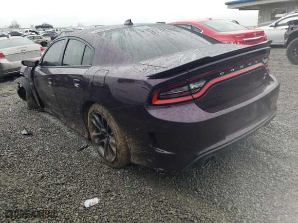 2020 Dodge Charger Scat Pack with VIN 2C3CDXGJ5LH197227, listed as a Copart auction lot 44034295 with 42,816 mi miles and Salvage Title. Bid and sale history available at carsss.com. Image 2.