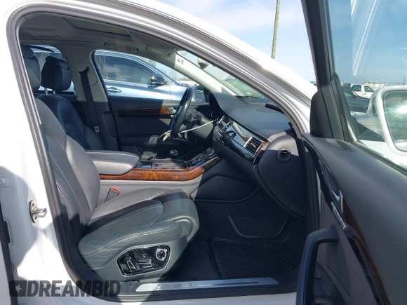 2017 Audi A8 L with VIN WAU44AFD0HN012571, listed as a IAAI auction lot 41717676 with 120,832 mi miles. Bid and sale history available at carsss.com. Image 5.