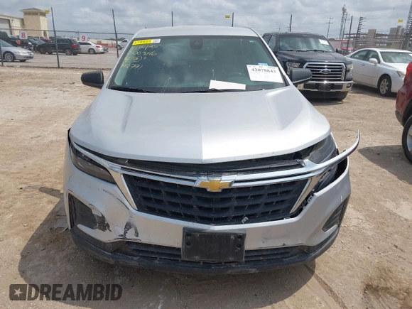 2022 Chevrolet Equinox LS with VIN 3GNAXHEV2NS192791, listed as a IAAI auction lot 42078843 with 33,137 mi miles and . Bid and sale history available at DreamBid. Image 12.