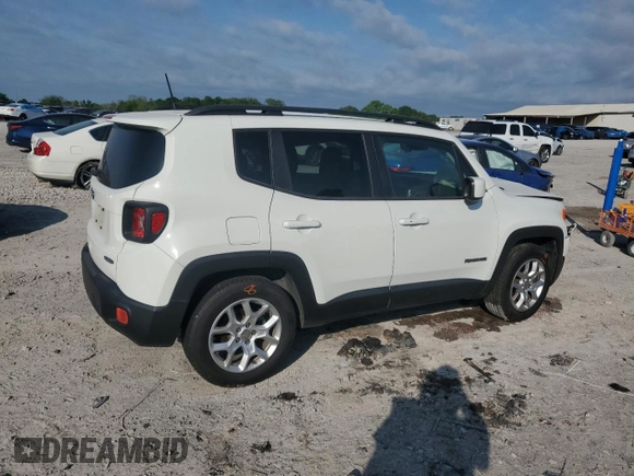 2018 Jeep Renegade Latitude with VIN ZACCJABB7JPH75163, listed as a Copart auction lot 54932455 with 267,193 mi miles and Salvage title. Bid and sale history available at DreamBid. Image 3.