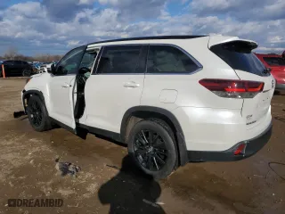 2019 Toyota Highlander SE with VIN 5TDJZRFH7KS613583, listed as a Copart auction lot 47054825 with 78,657 mi miles and Salvage Title. Bid and sale history available at carsss.com. Image 2.