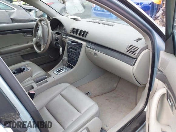 2004 Audi A4 1.8T z VIN WAULC68EX4A110705, wystawiony jako IAAI lot #42466648 z przebiegiem 163 799 mil mil oraz . Historia ofert i sprzedaży dostępna na DreamBid. Obrazek 5.