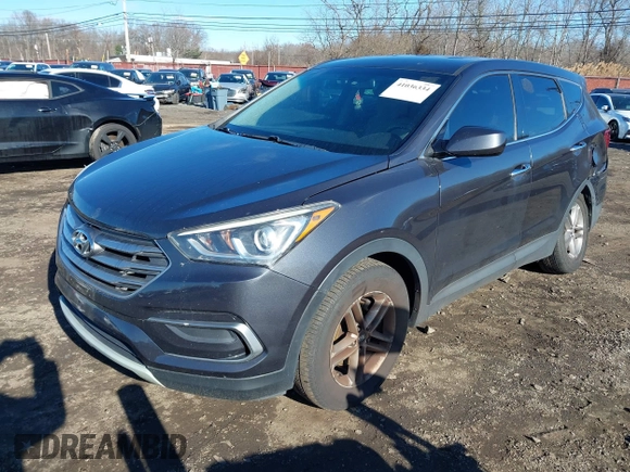 2017 Hyundai Santa Fe 2.4L with VIN 5XYZTDLB0HG453575, listed as a IAAI auction lot 41036334 with 114,031 mi miles and . Bid and sale history available at DreamBid. Image 2.
