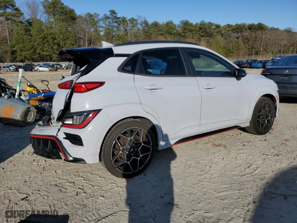 2022 Hyundai Kona N with VIN KM8KH3AC6NU004092, listed as a Copart auction lot 48259165 with 24,592 mi miles and Salvage Title. Bid and sale history available at carsss.com. Image 3.