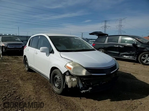 2007 Nissan Versa 1.8 S with VIN 3N1BC13E27L378429, listed as a Copart auction lot 48575995 with 92,504 mi miles and Salvage Title. Bid and sale history available at carsss.com. Image 10.