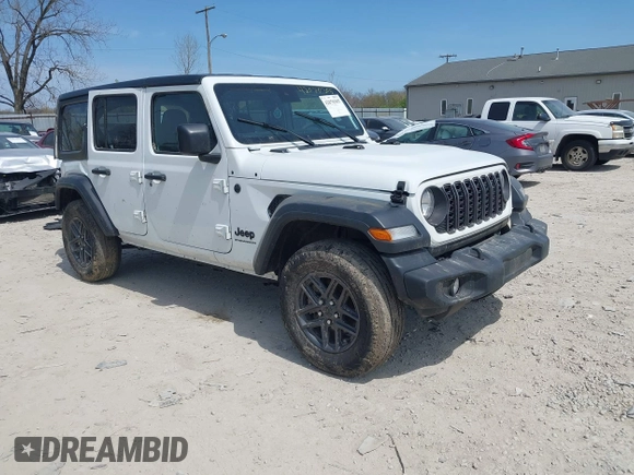 2024 Jeep Wrangler Willys with VIN 1C4PJXDG5RW244037, listed as a IAAI auction lot 42070305 with 29,580 mi miles and . Bid and sale history available at carsss.com. Image 1.