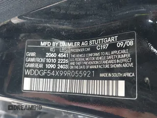 2009 Mercedes-Benz C 300 Sport with VIN WDDGF54X99R055921, listed as a IAAI auction lot 42209880 with 116,844 mi miles and . Bid and sale history available at DreamBid. Image 9.