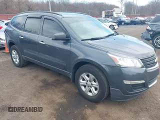 2014 Chevrolet Traverse LS z VIN 1GNKVFKD3EJ187997, wystawiony jako IAAI lot #41834781 z przebiegiem 150 994 mil mil oraz . Historia ofert i sprzedaży dostępna na DreamBid. Obrazek 1.