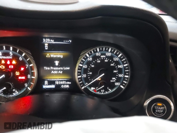 2019 Infiniti Q50 3.0t LUXE with VIN JN1EV7AP1KM512392, listed as a IAAI auction lot 40055915 with 103,485 mi miles. Bid and sale history available at carsss.com. Image 7.