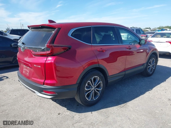 2022 Honda CR-V EX with VIN 7FARW1H53NE024446, listed as a IAAI auction lot 41853249 with 16,896 mi miles. Bid and sale history available at carsss.com. Image 4.