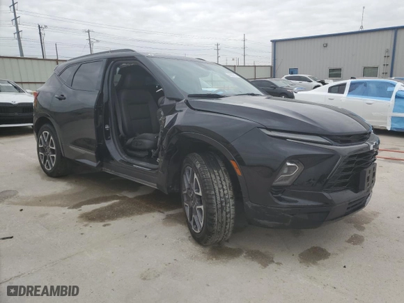 2023 Chevrolet Blazer RS with VIN 3GNKBERS7PS108730, listed as a Copart auction lot 43063915 with 37,700 mi miles and Salvage Title. Bid and sale history available at carsss.com. Image 4.