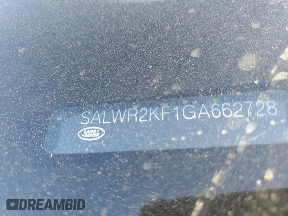 2016 Land Rover Range Rover Sport HSE with VIN SALWR2KF1GA662728, listed as a Copart auction lot 48905755 with 116,870 mi miles and Salvage title. Bid and sale history available at DreamBid. Image 14.