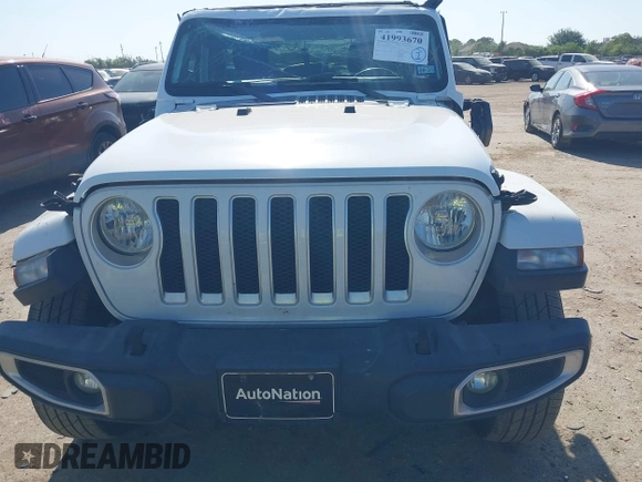 2019 Jeep Wrangler Unlimited Sahara with VIN 1C4HJXEG0KW577917, listed as a IAAI auction lot 41993670 with 90,584 mi miles and . Bid and sale history available at DreamBid. Image 12.