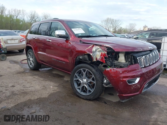 2019 Jeep Grand Cherokee High Altitude z VIN 1C4RJFCT3KC621988, wystawiony jako IAAI lot #41984172 z przebiegiem 40 990 mil mil oraz . Historia ofert i sprzedaży dostępna na DreamBid. Obrazek 1.