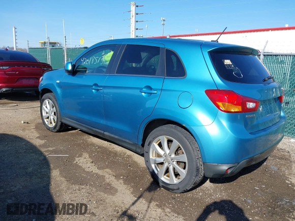 2013 Mitsubishi Outlander Sport SE with VIN 4A4AR4AU5DE007157, listed as a IAAI auction lot 42018513 with 72,902 mi miles. Bid and sale history available at carsss.com. Image 3.