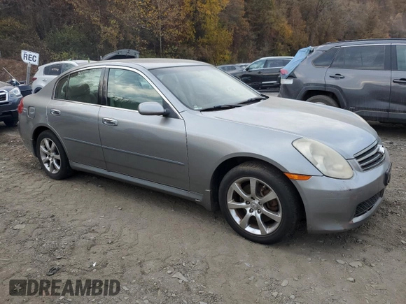 2006 Infiniti G35 with VIN JNKCV51F86M617306, listed as a Copart auction lot 78437824 with 121,759 mi miles and Clean Title. Bid and sale history available at DreamBid. Image 4.