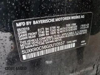 2016 BMW X5 xDrive35i with VIN 5UXKR0C56G0U10557, listed as a Copart auction lot 84886904 with 111,932 mi miles and Salvage Title. Bid and sale history available at carsss.com. Image 15.